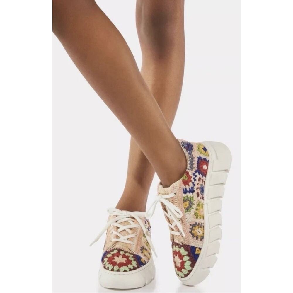 Free People Catch Me If You Can Crochet Sneakers US W 10 EU 41 NEW! Retails $138